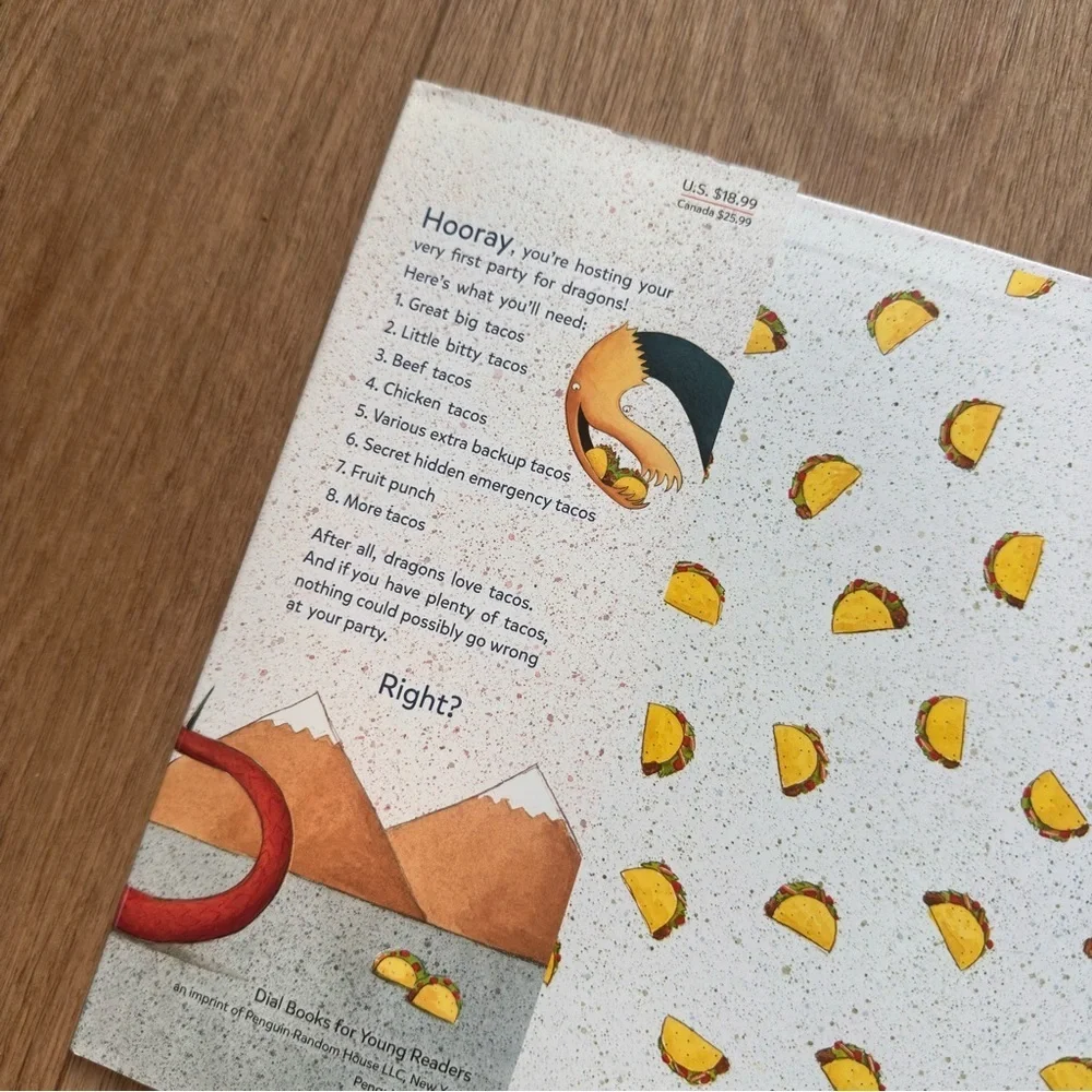 Hardcover Dragons Love Tacos Picture Book By Adam Rubin, Funny Book